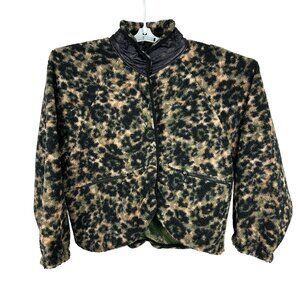 Calme XXL Printed Fleece Jacket Camouflage Pattern Polyester & Bamboo